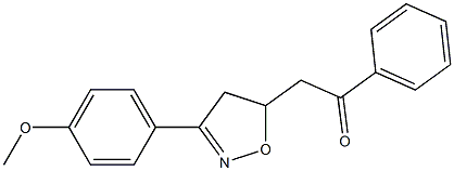 2-[(3-(4-Methoxyphenyl)-4,5-dihydroisoxazol)-5-yl]-1-phenylethan-1-one 结构式