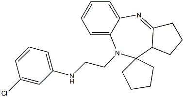 9-[2-(3-Chloroanilino)ethyl]-1,2,3,9,10,10a-hexahydrospiro[benzo[b]cyclopenta[e][1,4]diazepine-10,1'-cyclopentane] 结构式