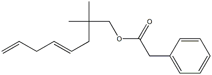 Phenylacetic acid 2,2-dimethyl-4,7-octadienyl ester 结构式