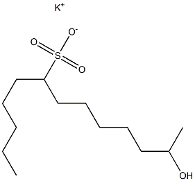 12-Hydroxytridecane-6-sulfonic acid potassium salt 结构式