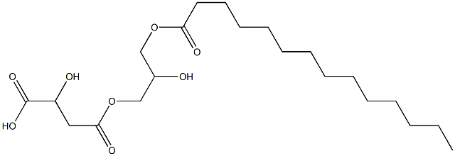 L-Malic acid hydrogen 4-(2-hydroxy-3-tetradecanoyloxypropyl) ester 结构式