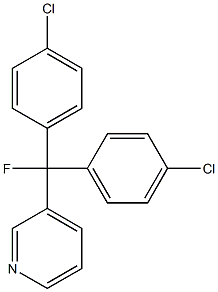 3-[Fluorobis(4-chlorophenyl)methyl]pyridine 结构式