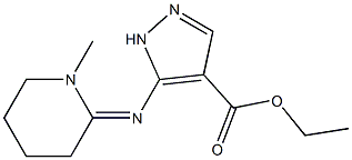 5-[(1-Methylpiperidin-2-ylidene)amino]-1H-pyrazole-4-carboxylic acid ethyl ester 结构式