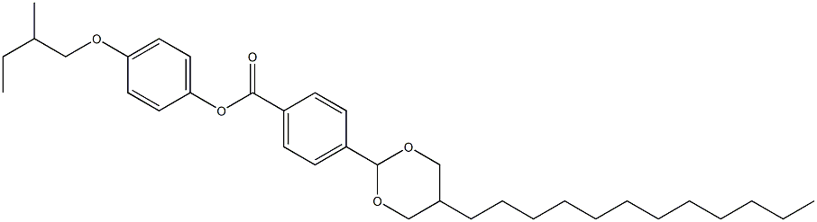 4-(5-Dodecyl-1,3-dioxan-2-yl)benzoic acid 4-(2-methylbutoxy)phenyl ester 结构式