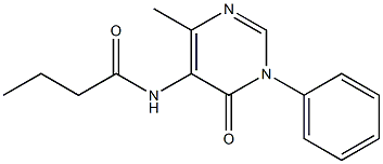 5-Butyrylamino-6-methyl-3-phenylpyrimidin-4(3H)-one 结构式