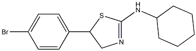 5-(4-Bromophenyl)-2-cyclohexylamino-2-thiazoline 结构式