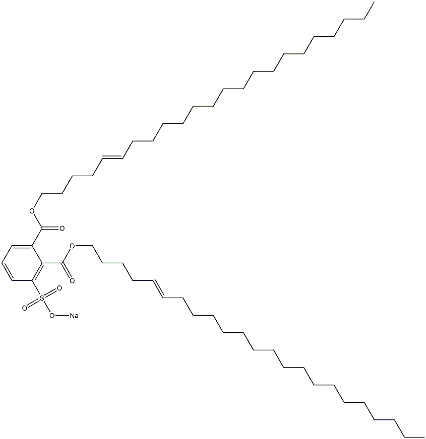 3-(Sodiosulfo)phthalic acid di(5-tricosenyl) ester 结构式