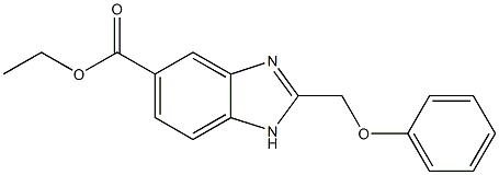 2-Phenoxymethyl-1H-benzimidazole-5-carboxylic acid ethyl ester 结构式