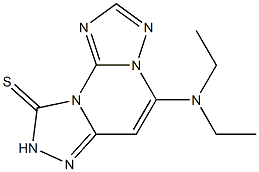 5-Diethylaminobis[1,2,4]triazolo[1,5-a:4',3'-c]pyrimidine-9(8H)-thione 结构式