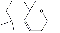 1,3,7,7-Tetramethyl-2-oxabicyclo[4.4.0]dec-5-ene 结构式