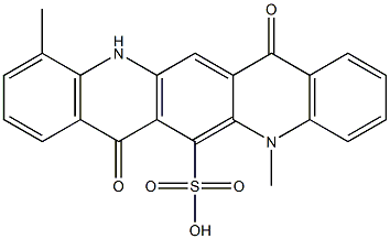 5,7,12,14-Tetrahydro-5,11-dimethyl-7,14-dioxoquino[2,3-b]acridine-6-sulfonic acid 结构式