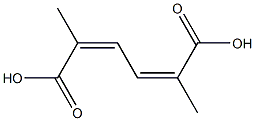 (2Z,4Z)-2,5-Dimethyl-2,4-hexadienedioic acid 结构式