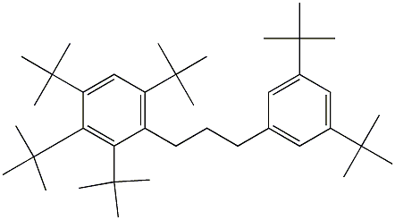 1-(2,3,4,6-Tetra-tert-butylphenyl)-3-(3,5-di-tert-butylphenyl)propane 结构式