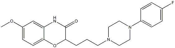 2-[3-[4-(4-Fluorophenyl)piperazin-1-yl]propyl]-6-methoxy-2H-1,4-benzoxazin-3(4H)-one 结构式