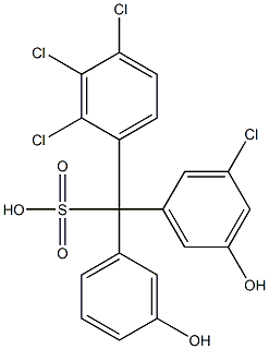 (3-Chloro-5-hydroxyphenyl)(2,3,4-trichlorophenyl)(3-hydroxyphenyl)methanesulfonic acid 结构式