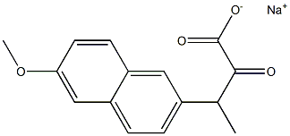 3-(6-Methoxy-2-naphtyl)-3-methyl-2-oxopropionic acid sodium salt 结构式