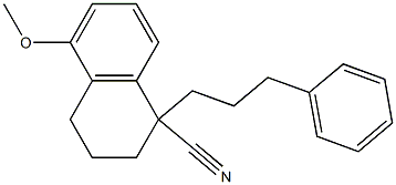 1-(3-Phenylpropyl)-5-methoxy-1,2,3,4-tetrahydronaphthalene-1-carbonitrile 结构式