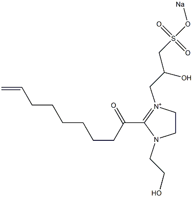 1-(2-Hydroxyethyl)-3-[2-hydroxy-3-(sodiooxysulfonyl)propyl]-2-(8-nonenoyl)-2-imidazoline-3-ium 结构式