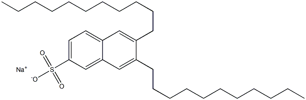 6,7-Diundecyl-2-naphthalenesulfonic acid sodium salt 结构式