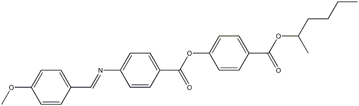 4-[4-(4-Methoxybenzylideneamino)benzoyloxy]benzoic acid (1-methylpentyl) ester 结构式