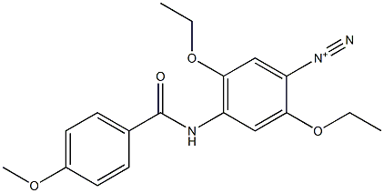2,5-Diethoxy-4-[(4-methoxybenzoyl)amino]benzenediazonium 结构式