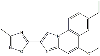 7-Ethyl-5-methoxy-2-(3-methyl-1,2,4-oxadiazol-5-yl)imidazo[1,2-a]quinoline 结构式