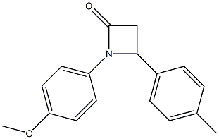 1-(4-Methoxyphenyl)-4-(4-methylphenyl)azetidin-2-one 结构式