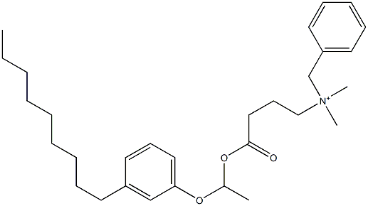 N,N-Dimethyl-N-benzyl-N-[3-[[1-(3-nonylphenyloxy)ethyl]oxycarbonyl]propyl]aminium 结构式