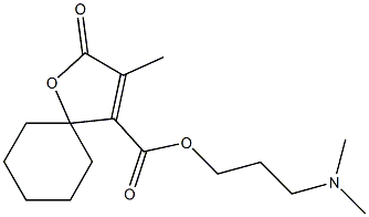 3-Methyl-2-oxo-1-oxaspiro[4.5]dec-3-ene-4-carboxylic acid 3-(dimethylamino)propyl ester 结构式