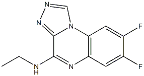 4-Ethylamino-7,8-difluoro[1,2,4]triazolo[4,3-a]quinoxaline 结构式