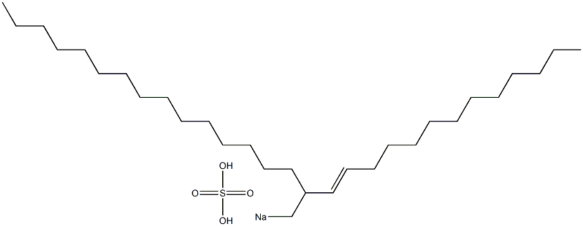 Sulfuric acid 2-(1-tridecenyl)heptadecyl=sodium ester salt 结构式