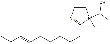 1-Ethyl-1-(1-hydroxyethyl)-2-(6-nonenyl)-2-imidazoline-1-ium 结构式