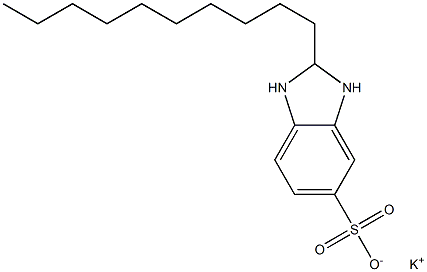 2-Decyl-2,3-dihydro-1H-benzimidazole-5-sulfonic acid potassium salt 结构式