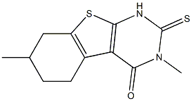 1,2,5,6,7,8-Hexahydro-3,7-dimethyl-2-thioxo[1]benzothieno[2,3-d]pyrimidin-4(3H)-one 结构式