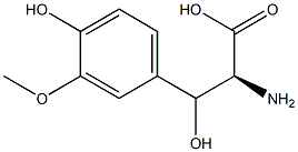 (2S)-3-(4-Hydroxy-3-methoxyphenyl)-3-hydroxy-2-aminopropanoic acid 结构式