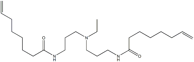 N,N'-[Ethyliminobis(3,1-propanediyl)]bis(7-octenamide) 结构式