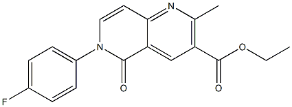 6-(4-Fluorophenyl)-2-methyl-5-oxo-5,6-dihydro-1,6-naphthyridine-3-carboxylic acid ethyl ester 结构式