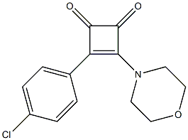 4-(4-Chlorophenyl)-3-morpholino-3-cyclobutene-1,2-dione 结构式