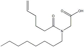 N-(5-Hexenoyl)-N-octylglycine 结构式