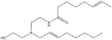 N-[2-[N-(2-Hydroxyethyl)-N-(2-octenyl)amino]ethyl]-6-octenamide 结构式