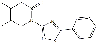 2-(5-Phenyl-1,2,4-thiadiazol-3-yl)-4,5-dimethyl-3,6-dihydro-2H-1,2-thiazine 1-oxide 结构式