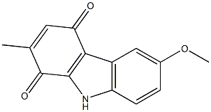 6-Methoxy-2-methyl-9H-carbazole-1,4-dione 结构式