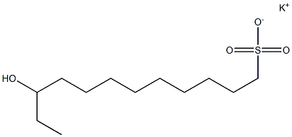 10-Hydroxydodecane-1-sulfonic acid potassium salt 结构式