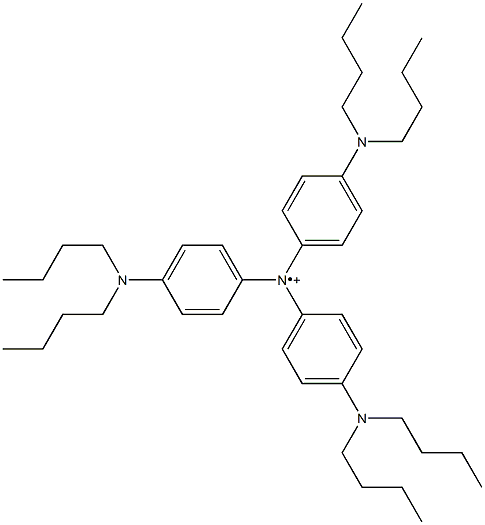 Tris[4-(dibutylamino)phenyl]aminiumyl 结构式