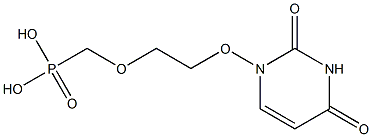 1-[2-(Phosphonomethoxy)ethoxy]uracil 结构式