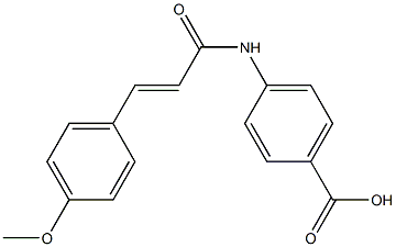 4-[[3-(4-Methoxyphenyl)-1-oxo-2-propenyl]amino]benzoic acid 结构式