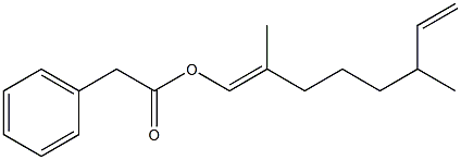 Phenylacetic acid 2,6-dimethyl-1,7-octadienyl ester 结构式