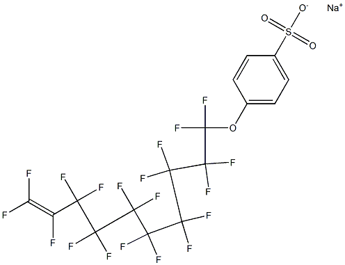 p-(Nonadecafluoro-9-decenyloxy)benzenesulfonic acid sodium salt 结构式