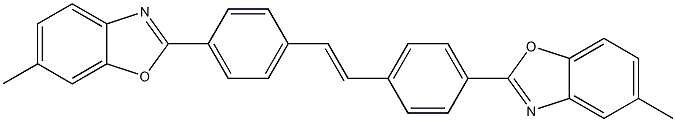 5,6'-Dimethyl-[2,2'-[1,2-ethenediylbis(4,1-phenylene)]bis(benzoxazole)] 结构式