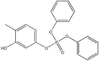 Phosphoric acid (3-hydroxy-4-methylphenyl)diphenyl ester 结构式